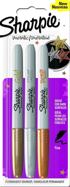 Immagine prodotto Sharpie Feiner Permanentmarker (Argento, 1.40 mm, 3 x)