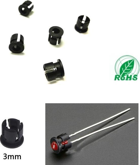 Immagine prodotto OEM Porta LED di plastica 3mm 5 pezzi