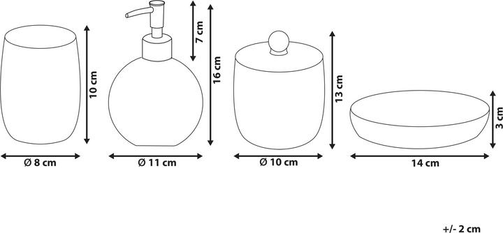 Image du produit Beliani Salle de bains 4-pièces verre violet ROANA