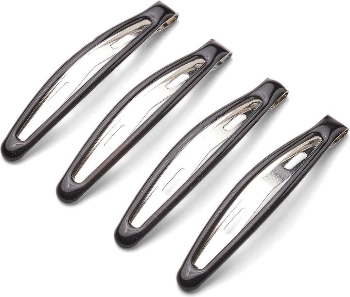 Image du produit DailyGo Pince à cheveux Click Clack slimline avec époxy 6 cm, noir (4 pcs)
