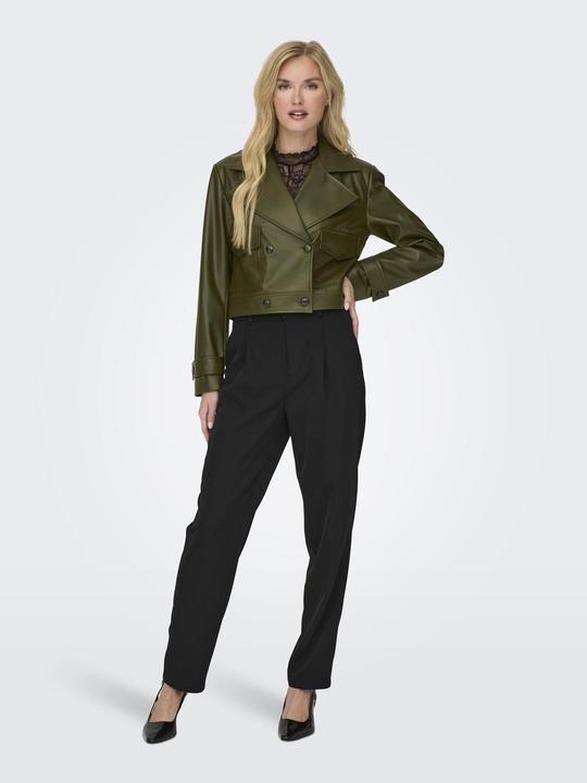 Actual product image Only Fly-Away collar jacket Faux leather jacket (XL)