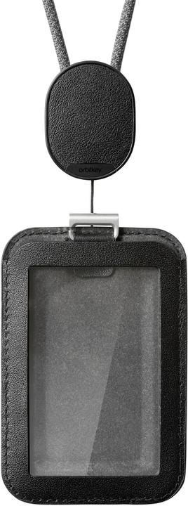 Orbitkey Porta carte d'identità Pro con laccetto da collo, nero