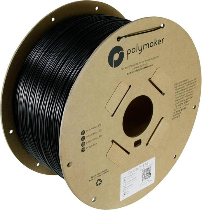 Immagine prodotto Polymaker PolyLite PETG (PETG, 1.75 mm, 3000 g, Nero)