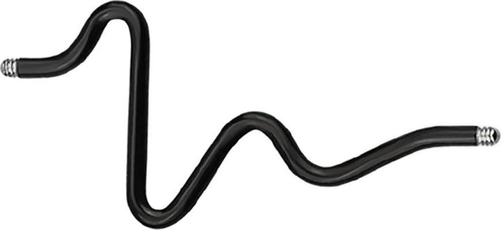 Produktbild Star Piercing Barbell-Stab schwarz Herzschlag (Chirurgenstahl 316L, ohne Messing)