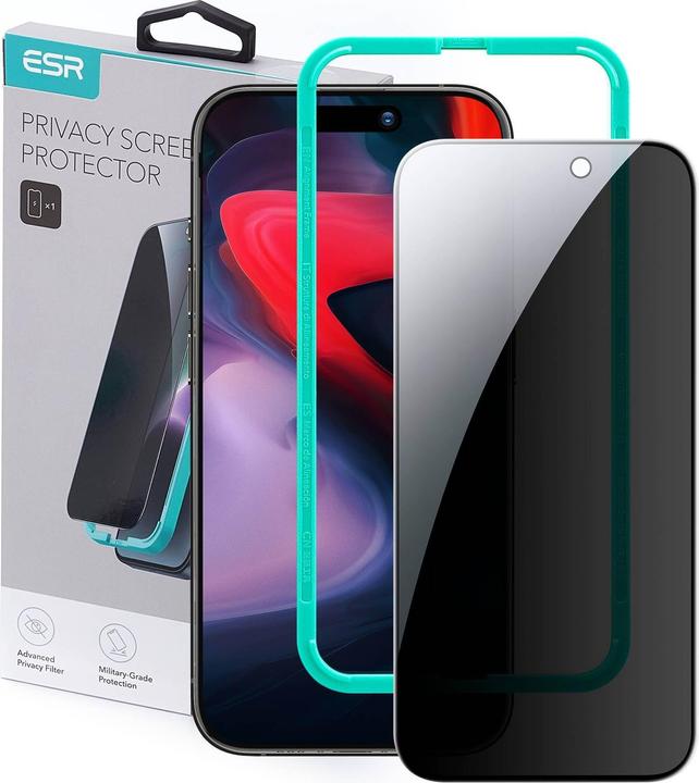 Immagine prodotto ESR Protezione dello schermo in vetro temperato per la privacy (1 Pezzo/i, Apple iPhone 15 Pro Max)