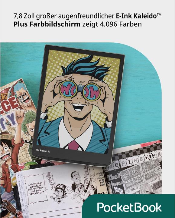 Productafbeelding PocketBook InkPad Color 2 (7.80", 32 GB, Maanzilver)