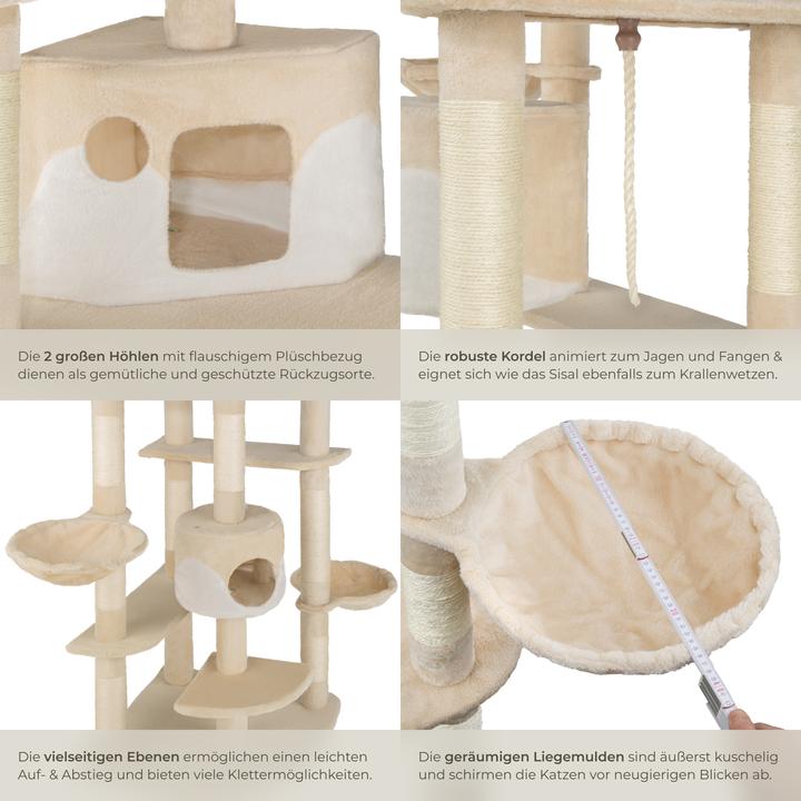 Immagine prodotto tectake Nelly (204 cm, Beige, Bianco)