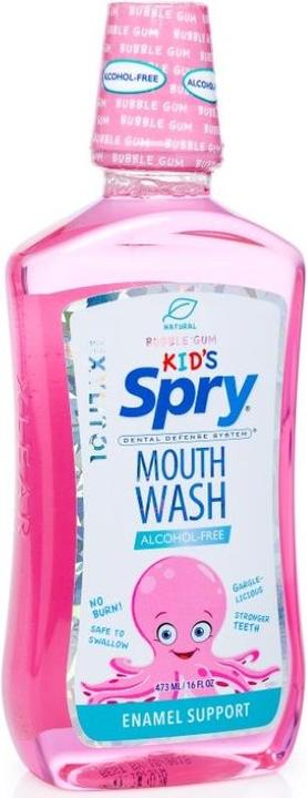 Image du produit Spry Bain de bouche pour enfants Gomme à mâcher avec xylitol sans alcool (473 ml, Bains de bouche)