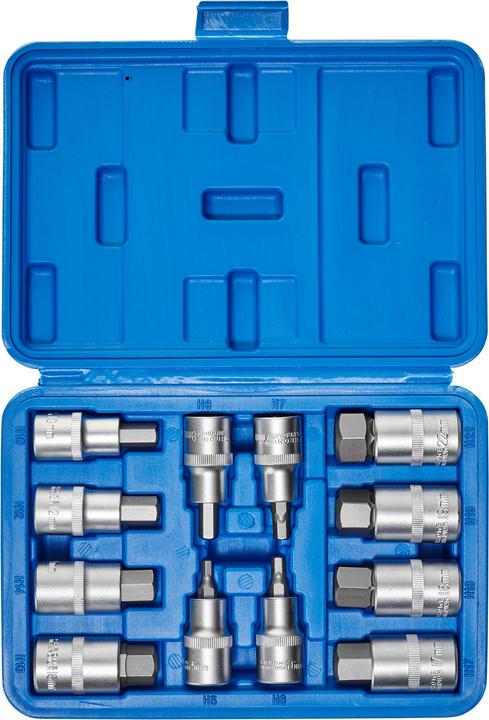 Produktbild tectake Innensechskant Steckschlüsselsatz 12-tlg.