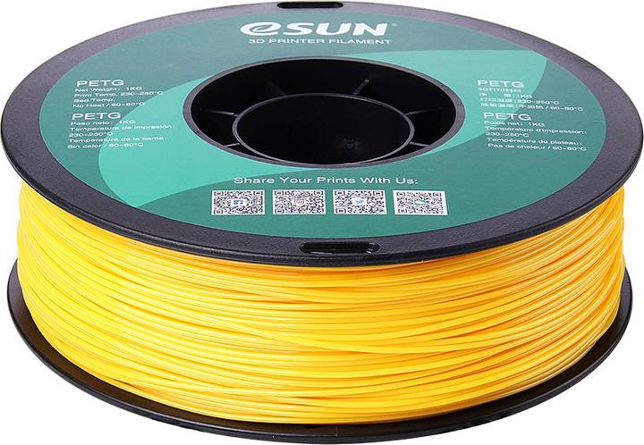 Produktbild eSUN PETG 1,75mm Solid Yellow 1kg 3D Filament (PETG, 1.75 mm, 1000 g, Gelb)