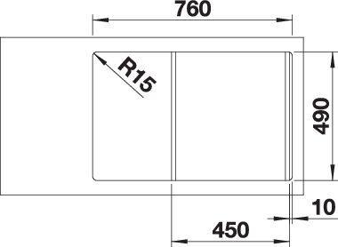 Produktbild Blanco Axia III 45 S (Einbauspüle, 78 cm, 51 cm)