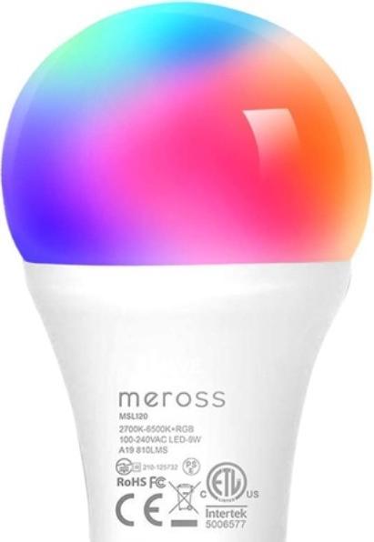Actual product image Meross Smart Wi-Fi LED Bulb MSL120 (B22, 9 W, 810 lm, 2 x, F)