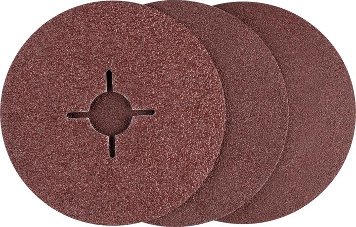 Produktbild Bosch Zubehör 12tlg. Fiberschleifscheiben-Set für Winkelschleifer, Korund D = 115 mm K = 36-100 12 Stck. (36, 60, 100)