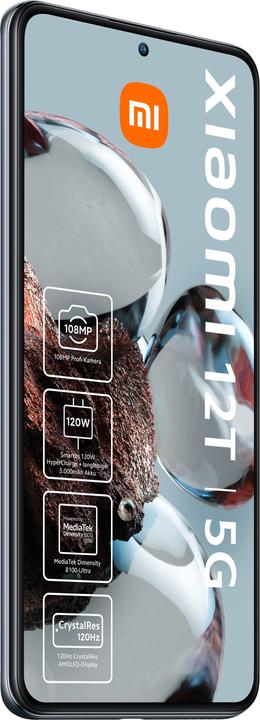 Produktbild Xiaomi 12T (256 GB, Silver, 6.67", Dual SIM, 108 Mpx, 5G)