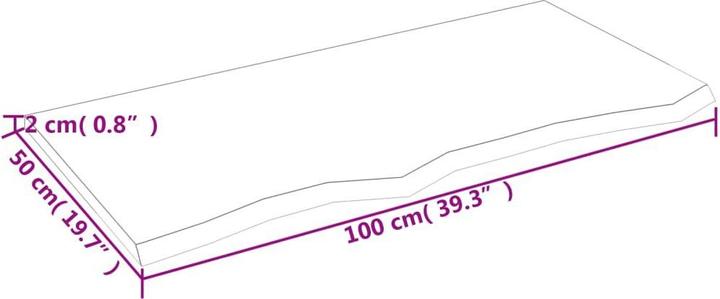 Produktbild VidaXL Gianna (100 x 2 x 50 cm)