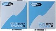 Actual product image Gefen EXT-DVI-1CAT6, DVI, RJ-45, Blue, Silver
