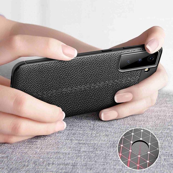 Actual product image Cadorabo TPU Cover Faux Leather Structure (Samsung Galaxy S21+)
