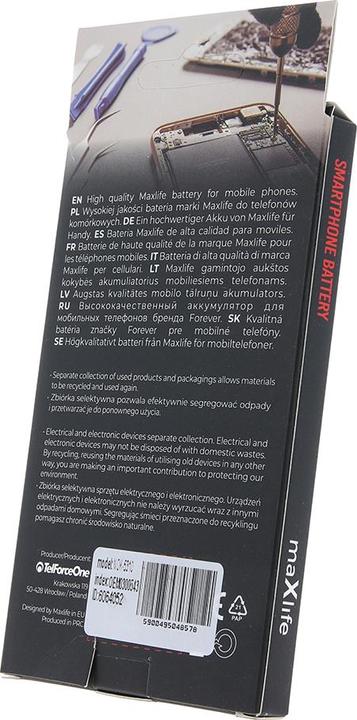 Maxlife Akku für Nokia 5310 / 6600 fold / 6700s/ 7210 / 2720 / X3 BL-4CT 800mAh