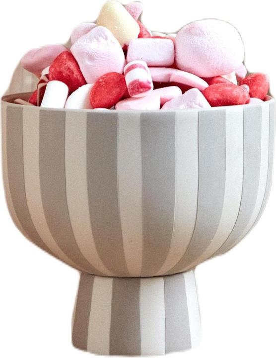 Actual product image Oyoy Decorative Bowl Toppu Clay Ø 15 cm, Grey/White (18.5 x 21 x 21 cm)