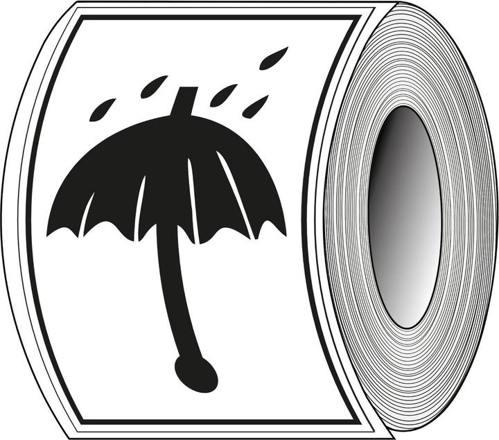 Immagine prodotto Brady PIC010, B-7610, Etichette per imballaggi - conservare all'asciutto, carta, opaca, nero su bianco