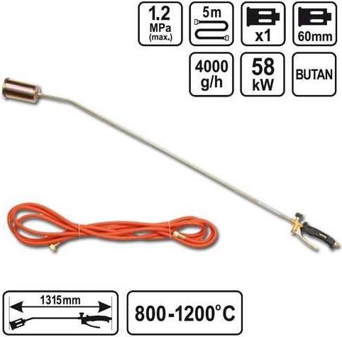 Immagine prodotto Toya Torcia Di Riscaldamento Per Tetti Da 60 mm Con Connettore