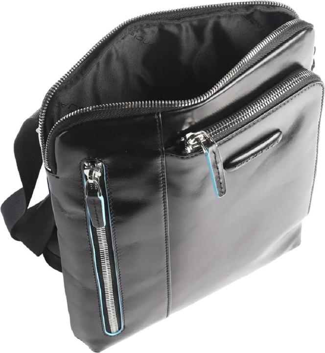 Actual product image Piquadro Blue Square - shoulder bag with double front pocket