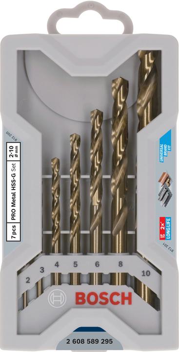 Actual product image Bosch Zubehör PRO Metal HSS-G twist drill set, 7 pcs. (2 - 10 mm)