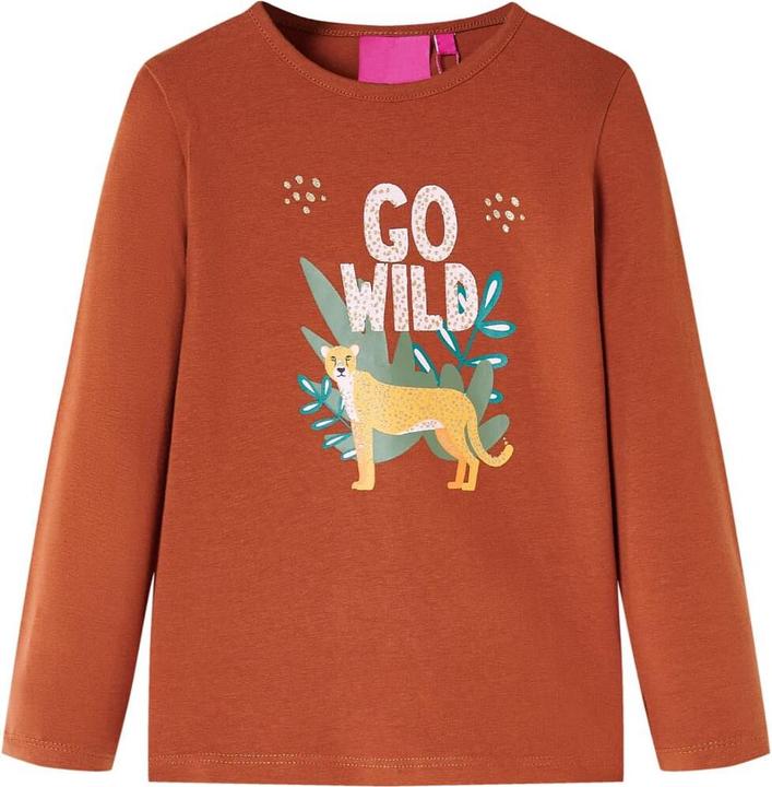 Produktbild VidaXL Kinder-Langarmshirt Cognac 116,Material: 95 % Baumwolle. 5 (116)
