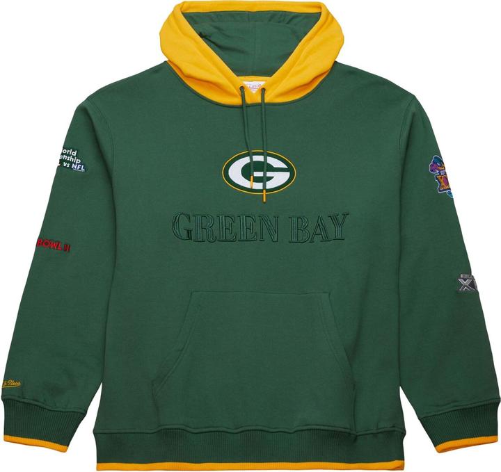 Immagine prodotto Mitchell & Ness Felpa con cappuccio in pile - ORIGINS Green Bay Packers - S (S)
