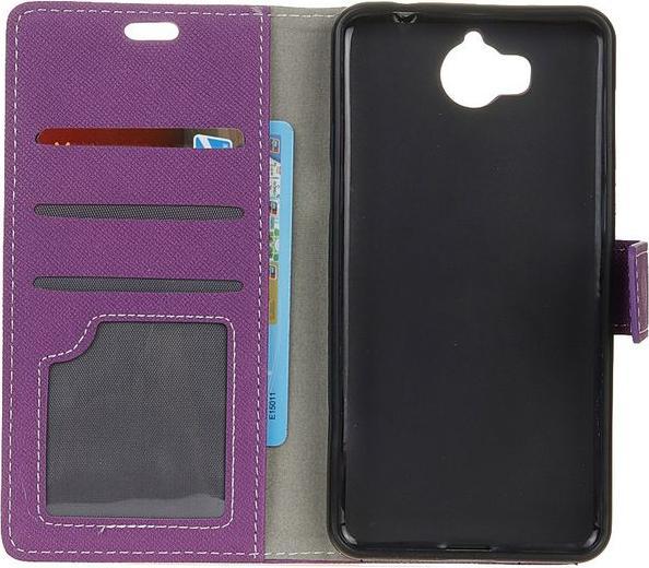 Actual product image MU Classic Leather cover with cross pattern (Huawei Y6 (2017), Huawei Y5 (2017))