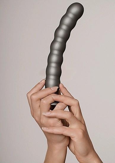 Immagine prodotto Ouch! Beaded G-Spot Dildo - 8" / 20,5 cm - Gun Metal