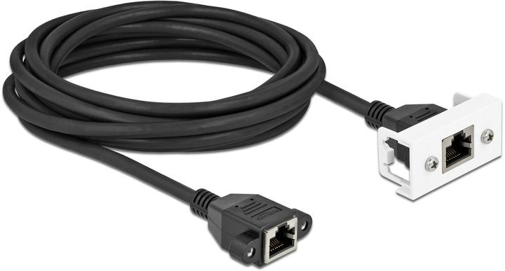 Actual product image Delock Network extension cable for Easy 45 module S/FTP RJ45 jack to RJ45 jack Cat.6A 5 m black (S/FTP, CAT6a, 5 m)