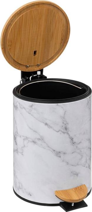 Image du produit JTI Poubelle à pédale de salle de bains - imitation marbre