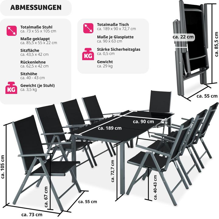 Produktbild tectake Sitzgruppe (189 cm)