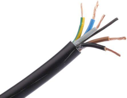 Produktbild Rs Pro H05VV-F 3185Y 5 Core 1.5mm Black Cable (100 m)