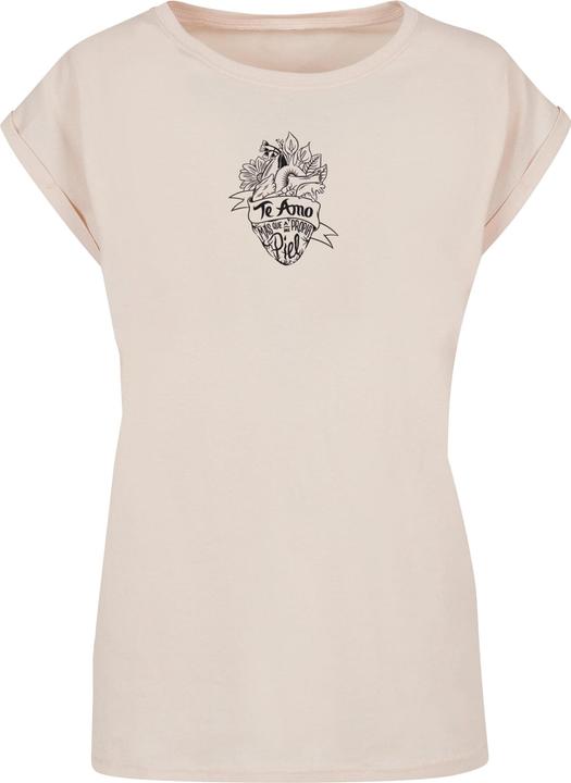 Produktbild Merchcode Ladies Frida Kahlo - Te amo outline Extended Shoulder Tee - 118003 (XL)