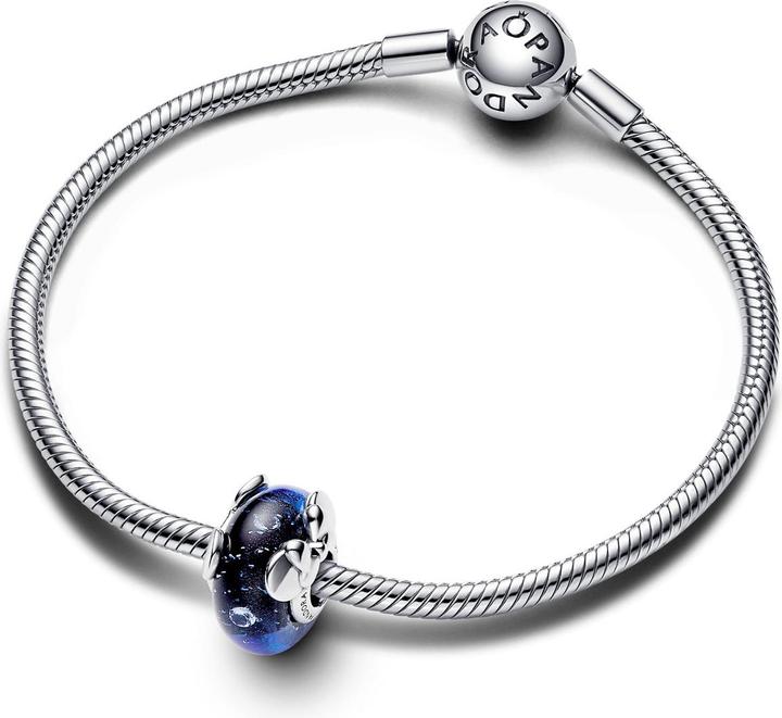 Produktbild Pandora Disney Micky Maus & Minnie Maus Blaues Murano Glas Charm (Silber 925)