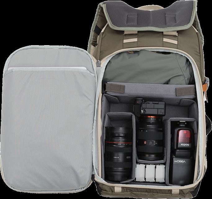 Produktbild VSGO Pocket Ranger 35 L Off White Green With Insert (Fotorucksack, 35 l)