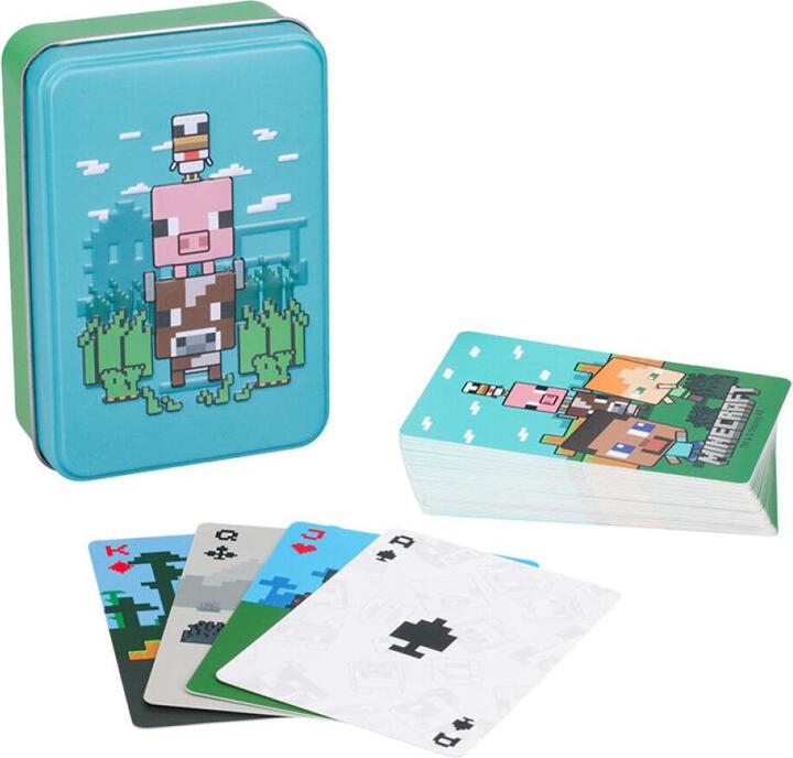 Image du produit Paladone Products Mojang Studios - Minecraft - Cartes à jouer avec boîte de rangement en métal animaux