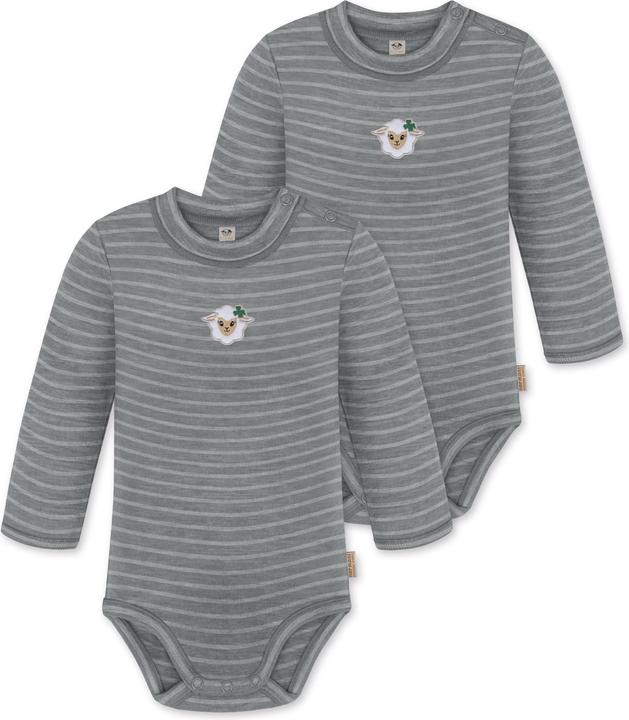 Normani 2er Pack Baby Merino Langarmbody „Tuai" - 9397