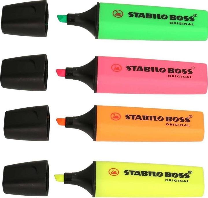 Immagine prodotto STABILO Evidenziatore BOSS ORIGINAL (Pink, Giallo, Verde, Arancia, 5 mm, 4 x)
