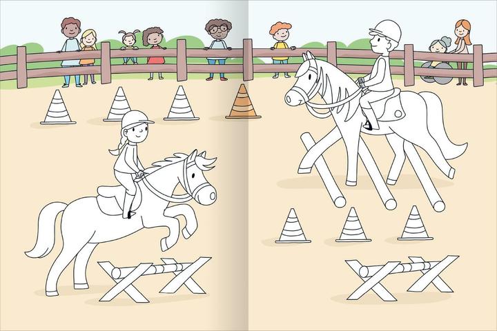 Image du produit Mon grand livre de coloriage coloré - Chevaux et poneys