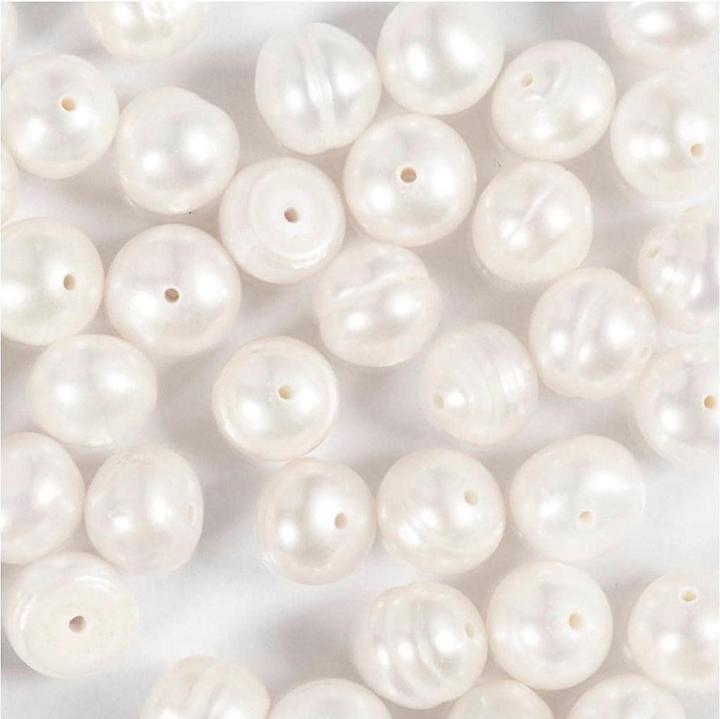 Immagine prodotto Creativ Company Perlen-Set Süsswasserperlen 4 mm, Packungsgrösse: 40