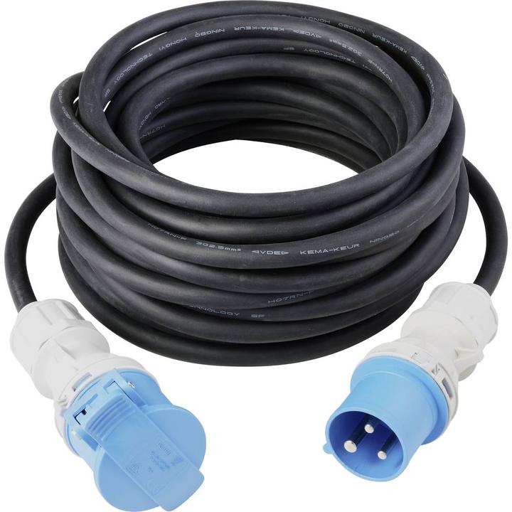 Produktbild Sygonix SY-5244052 Strom Verlängerungskabel 16 A Schwarz 10 m witterungsbeständ (10 m, CEE)