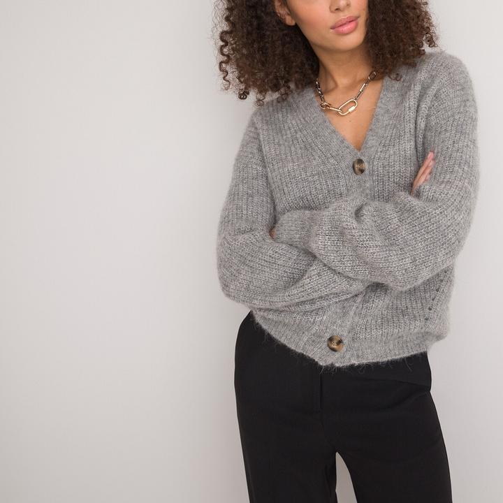Produktbild La Redoute Collections Geknöpfte Strickjacke mit V-Ausschnitt (S)