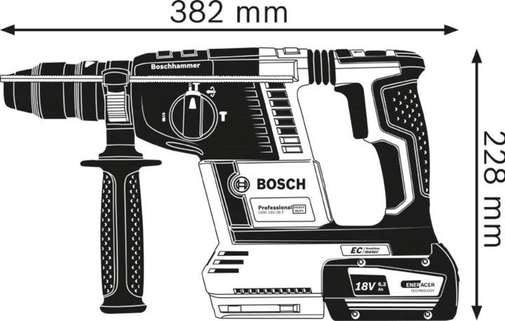 Productafbeelding Bosch Professional GBH 18V-26 F (Oplaadbare batterij)