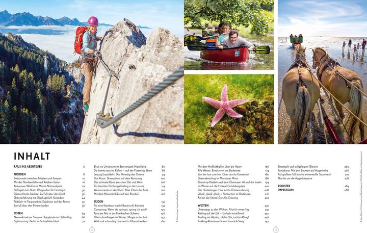 Actual product image Bildband Legendäre Outdoorabenteuer in Deutschland (German, Tanja Schuhbauer, Oliver Karaschewski, Tanja Weidner, Markus Kuhnhenne, Moritz Jacobi, Alexandra Lattek, Carlota Citoler, Erika Dürr, Aileen Tiedemann, Christian Haas, Aylin Krieger, Julia Reichardt, Franziska Consolati, 2023)
