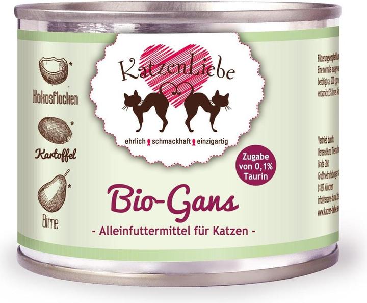Actual product image KatzenLiebe Wet Food Organic Goose with Organic Potato, 200 g (Adult, 1 pcs., 200 g)