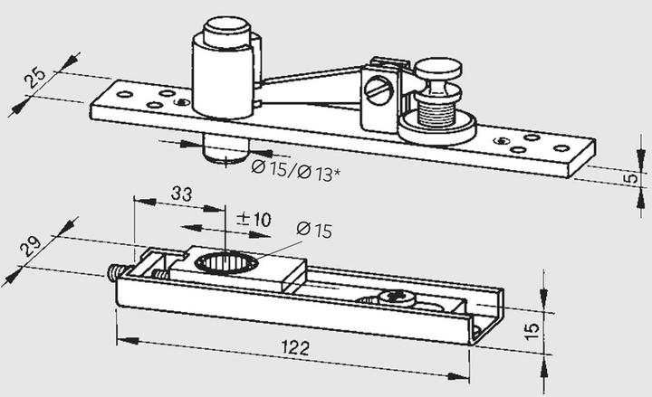 Produktbild Dormakaba Zapfenbänder 8066 für Pendeltüren (Indoor)