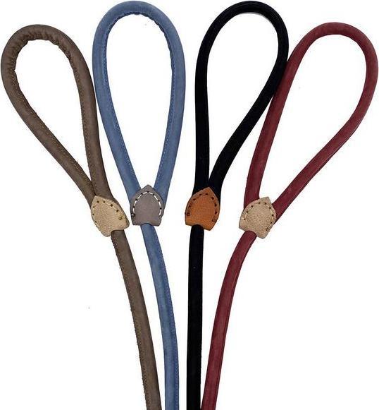 Actual product image Colly Demonstration leash round stitched nubuck/wax, black, ø10mm x 180cm (Dog, General)